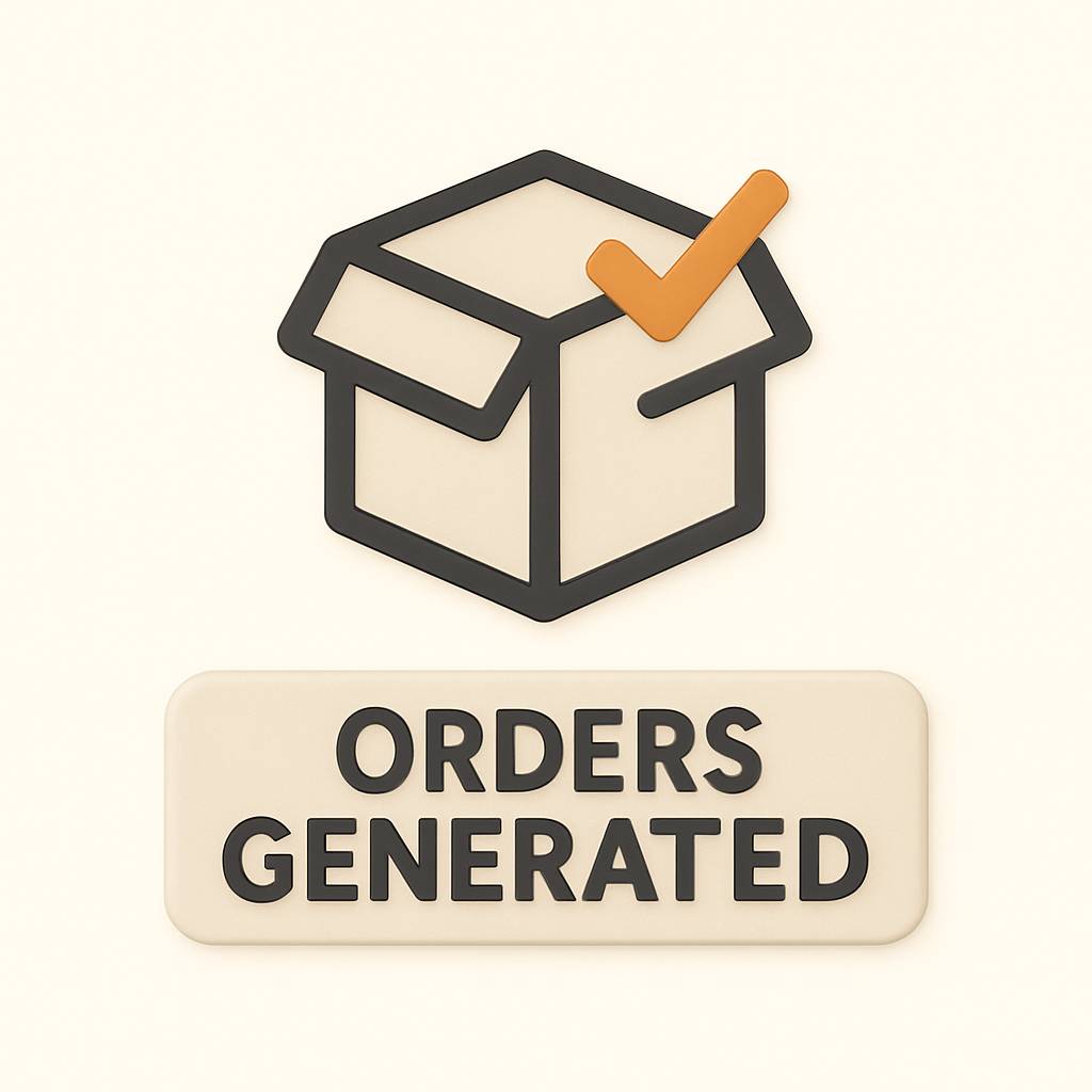 Orders Generated