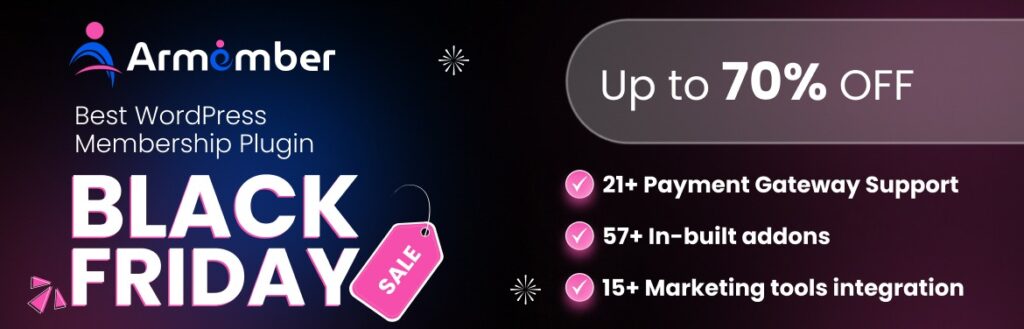 Black Friday WordPress plugin | Armember